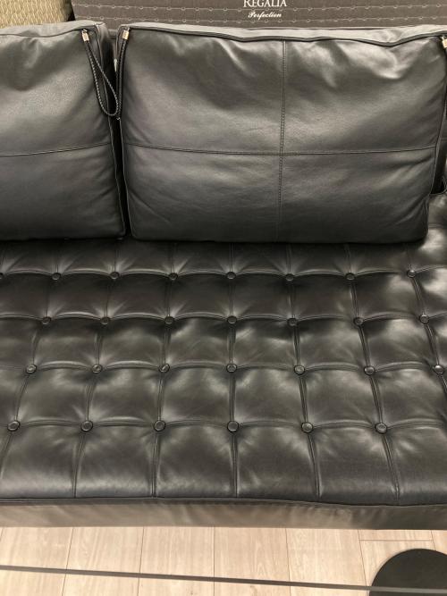 CASSINA (カッシーナ) 2人掛けワイドソファー 241-32 右ホリゾンタル 左ナロウアーム ブラック PRIVE
