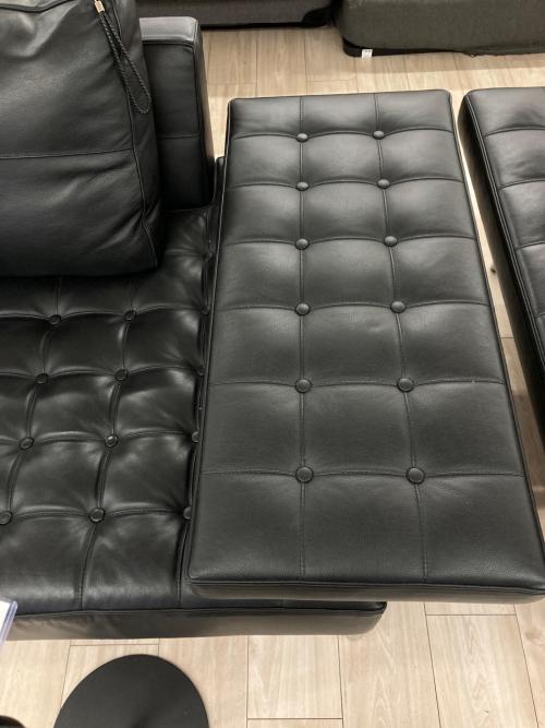 CASSINA (カッシーナ) 2人掛けワイドソファー 241-32 右ホリゾンタル 左ナロウアーム ブラック PRIVE
