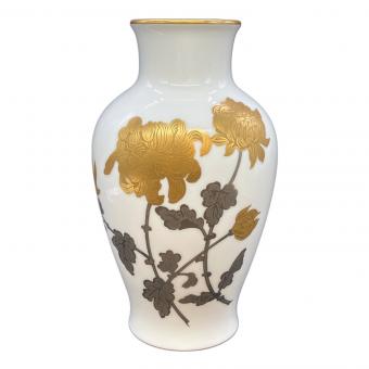 大倉陶園 (オオクラトウエン) 花瓶 金蝕菊花
