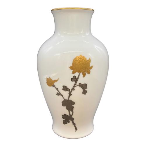 大倉陶園 (オオクラトウエン) 花瓶 金蝕菊花