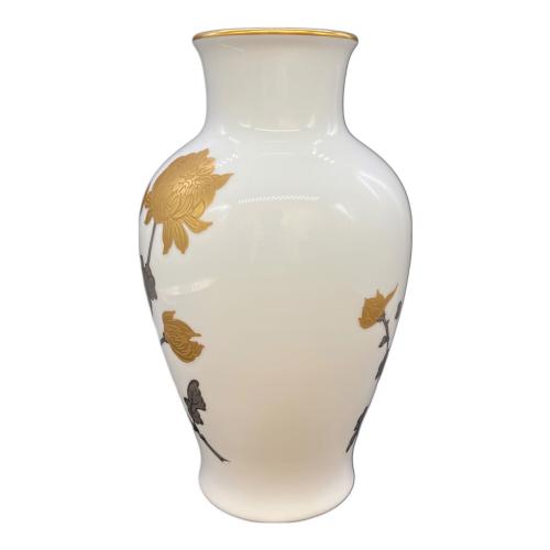 大倉陶園 (オオクラトウエン) 花瓶 金蝕菊花