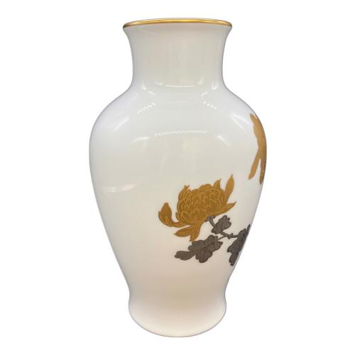 大倉陶園 (オオクラトウエン) 花瓶 金蝕菊花