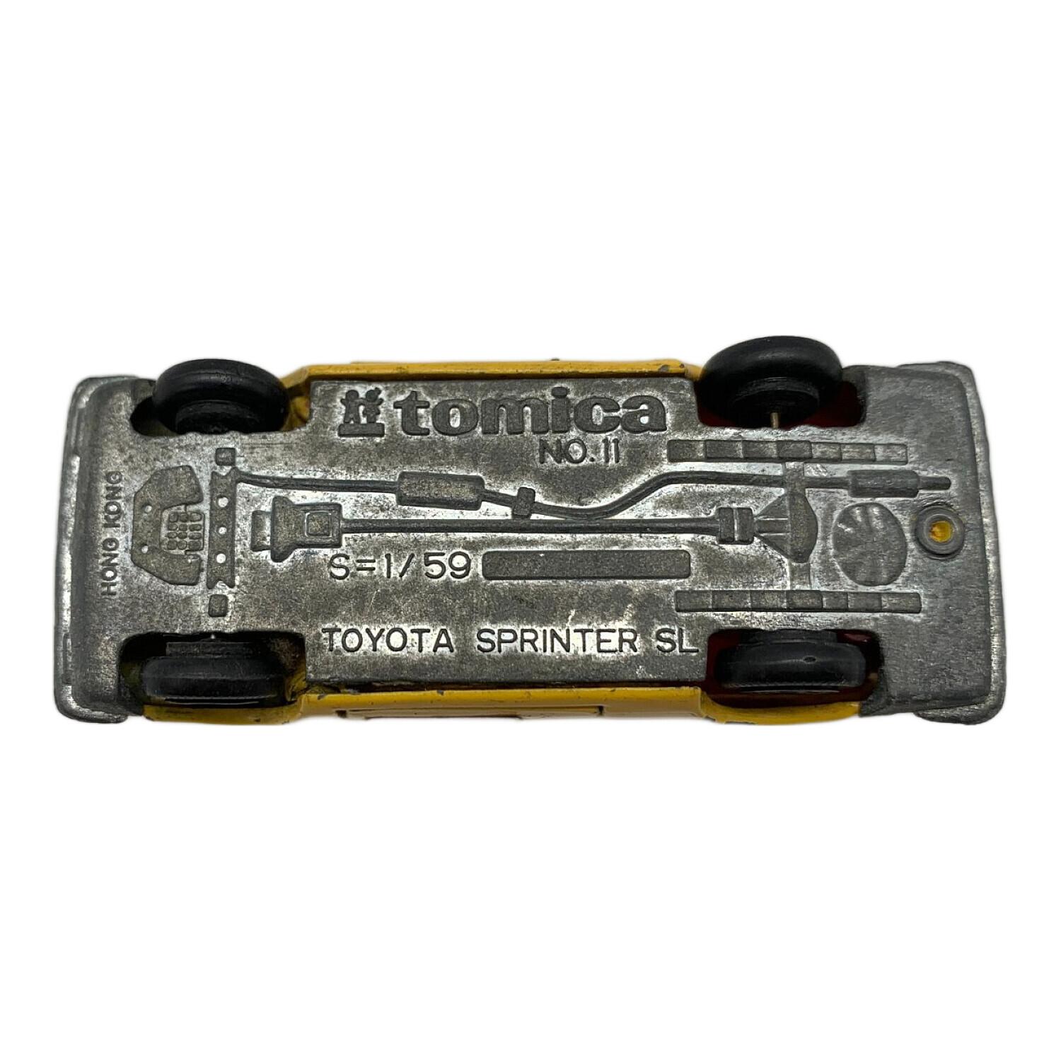 香港トミカ　トヨタ　スプリンター1200 SL　イエロー　香港製 香港トミカ トヨタ スプリンター1200 SL イエロー 香港製 元箱