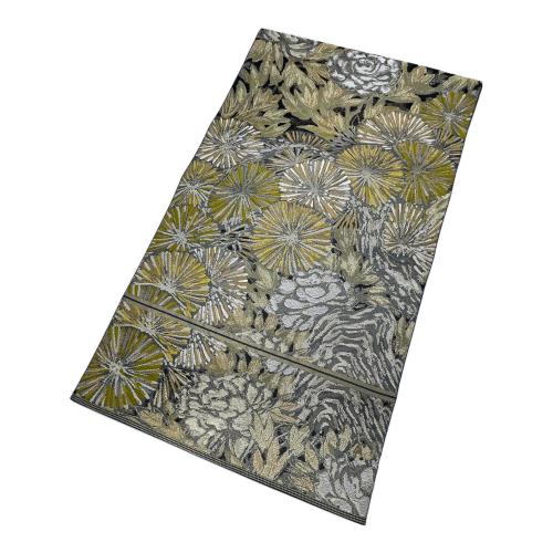 川島織物 (カワシマオリモノ) 六通柄袋帯　松　牡丹　花柄　金糸　金色　仕立て上がり　和装 ゴールド