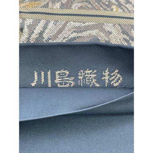 川島織物 (カワシマオリモノ) 六通柄袋帯　松　牡丹　花柄　金糸　金色　仕立て上がり　和装 ゴールド
