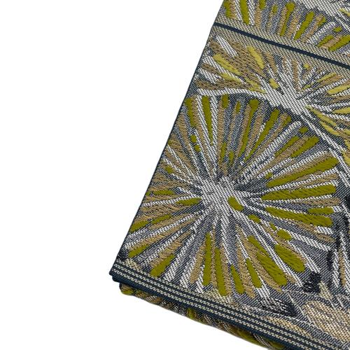 川島織物 (カワシマオリモノ) 六通柄袋帯　松　牡丹　花柄　金糸　金色　仕立て上がり　和装 ゴールド