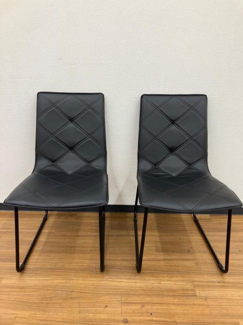 松田家具 (マツダカグ) ダイニング5点セット チェア:DCテネル(ニトリ) ブラック×ホワイト