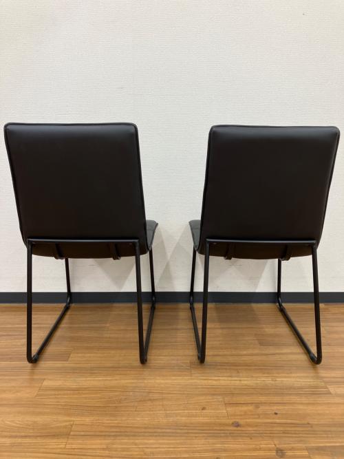 松田家具 (マツダカグ) ダイニング5点セット チェア:DCテネル(ニトリ) ブラック×ホワイト