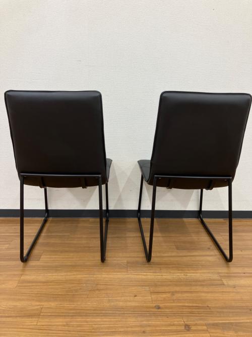 松田家具 (マツダカグ) ダイニング5点セット チェア:DCテネル(ニトリ) ブラック×ホワイト