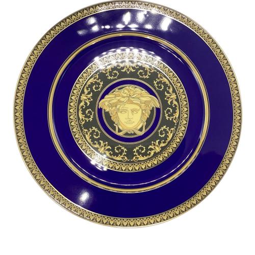 VERSACE (ヴェルサーチ) ショープレート 31cm Medusa Blue