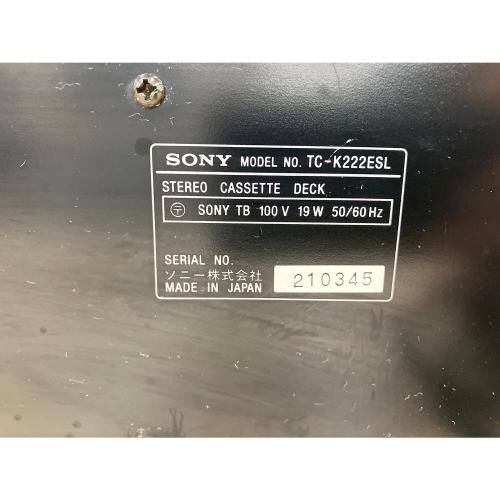 ジャンク品　SONY (ソニー) カセットデッキ TC-K222ESL 1991年製