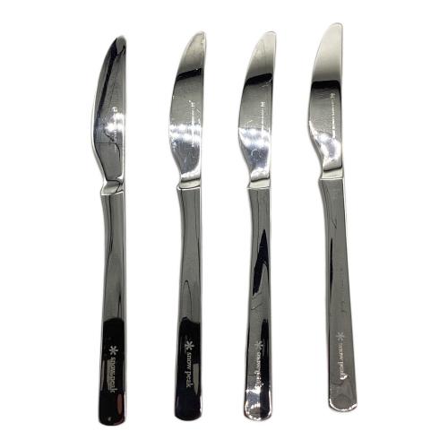 Snow peak (スノーピーク) カトラリーセット スプーン×4・フォーク×4・ナイフ×4・スープスプーン×4・レンゲ1本セット オールステンカトラリーセット