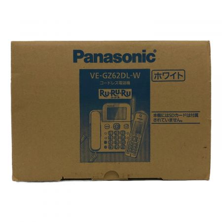 Panasonic (パナソニック) 子機付電話機 VE-GZ62DL-W
