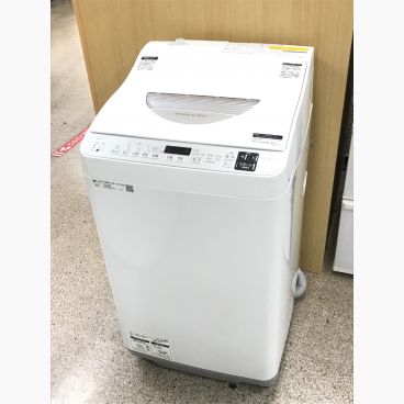 SHARP (シャープ) 簡易乾燥機能付洗濯機 6.5kg ES-TX6H-W 2024年製 クリーニング済 50Hz／60Hz｜トレファクONLINE