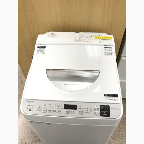 SHARP (シャープ) 電気洗濯乾燥機 5.5kg ES-TX5E-S 2021年製