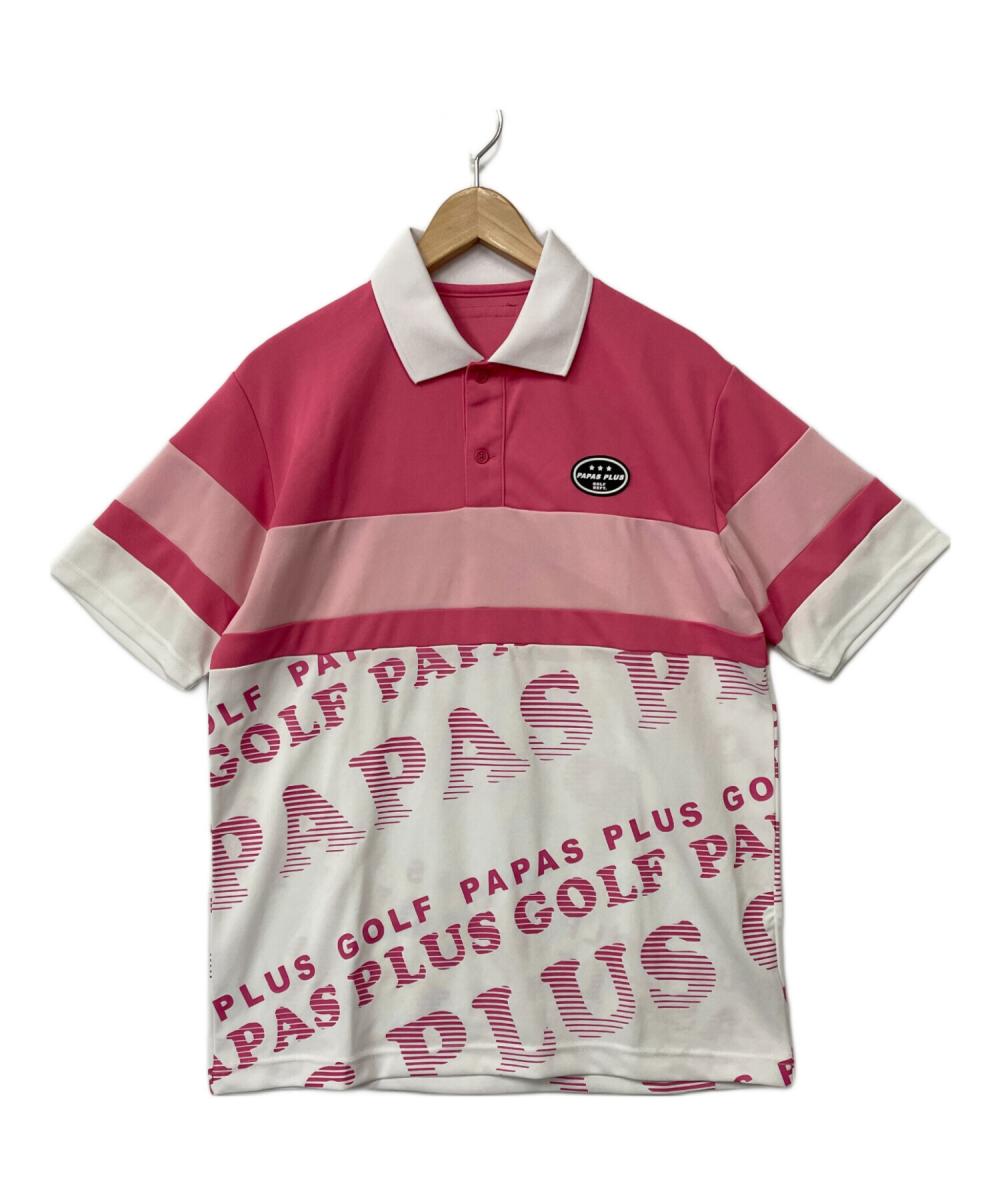 PAPAS PLUS パパス プラス ゴルフ ハーフジップ プルオーバー　未使用 PAPAS PLUS GOLF (パパスプラスゴルフ) ゴルフウェア(トップス) ピンク