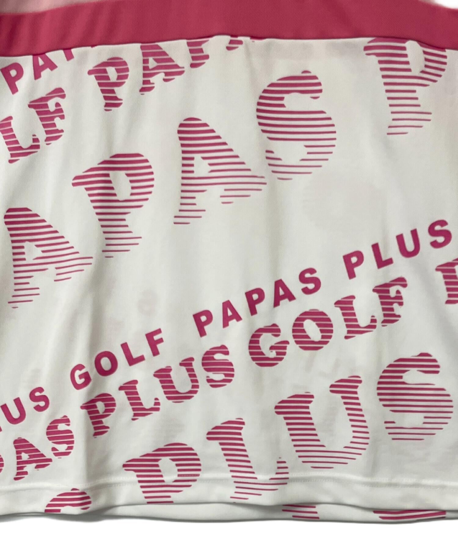 新品パパスプラス ピンク ゴルフポロシャツ PAPAS PLUS GOLF (パパスプラスゴルフ) ゴルフウェア(トップス) ピンク