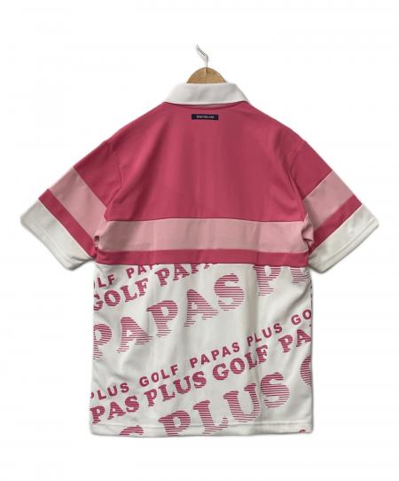 新品パパスプラス ピンク ゴルフポロシャツ PAPAS PLUS GOLF (パパスプラスゴルフ) ゴルフウェア(トップス) ピンク