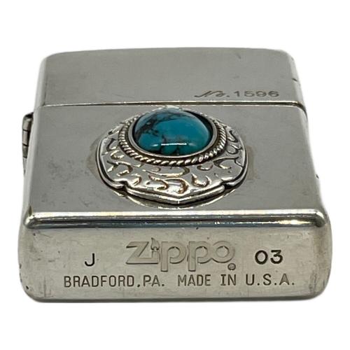 ZIPPO (ジッポ) オイルライター 2003年製 ターコイズ