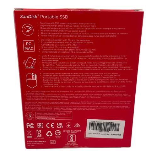 SANDISK (サンディスク) 2TB 外付けSSD SDSSDE30-2T00-G26