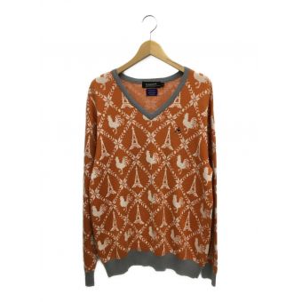 le coq sportif GOLF (ルコック スポルティフ ゴルフ) Vセックセーター メンズ SIZE LL オレンジ 総柄