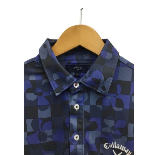 Callaway (キャロウェイ) ポロシャツ メンズ SIZE M ネイビー 総柄 241-7157601