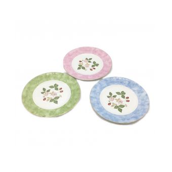 Wedgwood (ウェッジウッド) フルリムプレートセット ワイルドストロベリー 3Pセット