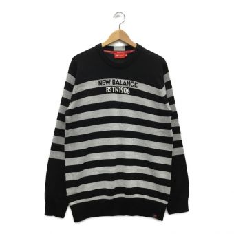 NEW BALANCE GOLF (ニューバランスゴルフ) ニット メンズ SIZE 6 ブラック×グレー 秋冬物 012-8270006