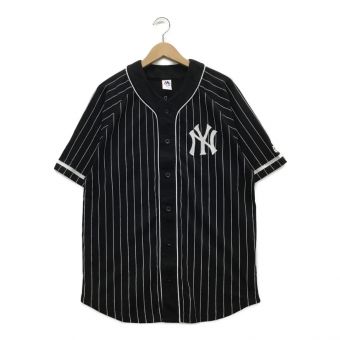 Majestic (マジェスティック) ベースボールシャツ メンズ SIZE L ブラック ニューヨークヤンキース 秋冬物 MM21-NYK-0021-BLK6-L