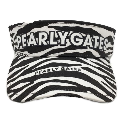 PEARLY GATES (パーリーゲイツ) サンバイザー メンズ SIZE Fre ホワイト ゼブラ