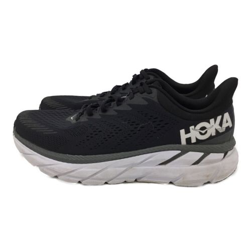 HOKAONEONE (ホカオネオネ) ランニングシューズ メンズ SIZE 27cm ブラック クリフトン7ワイド 1110534 BWHT