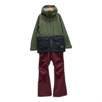 SCAPE スノーボードウェア(セット) レディース SIZE M グリーン×ブラック×ワイン