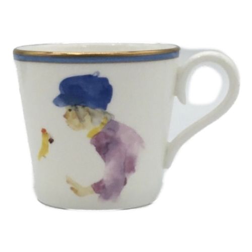 NARUMI×いわさき ちひろ エスプレッソ碗皿 カナリアと青い帽子の子ども