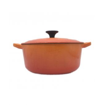 LE CREUSET (ルクルーゼ) 両手鍋 オレンジ 20cm