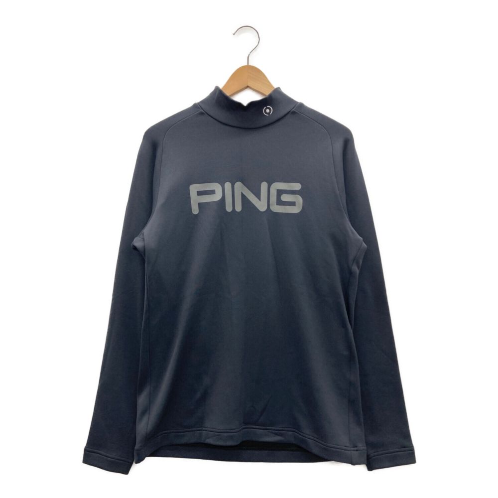 PiNG (ピン) 裏起毛モックネックシャツ メンズ SIZE M ネイビー 621 