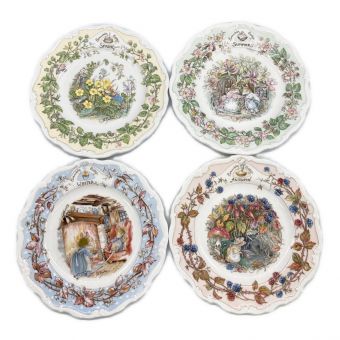 ROYAL DOULTON (ロイヤルドルトン) ウィンタープレート ブランブリーヘッジ 4Pセット