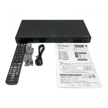 SHARP (シャープ) Blu-rayレコーダー 2B-C10EW1 2023年製 2番組 1TB HDMI端子x1 B-CAS -