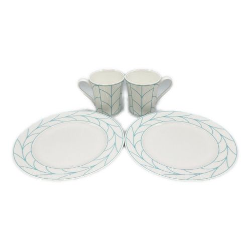 TIFFANY & Co. (ティファニー) マグカップ&プレートセット ウィートリーフ 各2Pセット