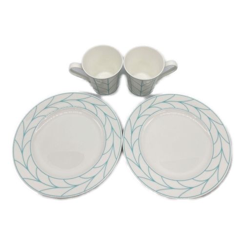 TIFFANY & Co. (ティファニー) マグカップ&プレートセット ウィートリーフ 各2Pセット