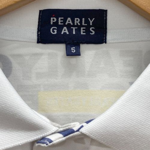 PEARLY GATES (パーリーゲイツ) ゴルフウェア(トップス) メンズ SIZE 5 ホワイト ポロシャツ