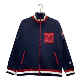 Champion (チャンピオン) ラップエアージャケット メンズ SIZE XL ネイビー×レッド C3-SG602