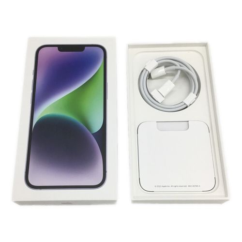 Apple (アップル) iPhone14 MPUY3J/A 359203505456050 SIM FREE(Y!mobile解除済) 修理履歴無し 128GB バッテリー:Bランク(87%)