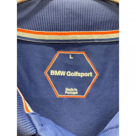 BMW Golfsport ポロシャツ メンズ SIZE EU L ネイビー×オレンジ
