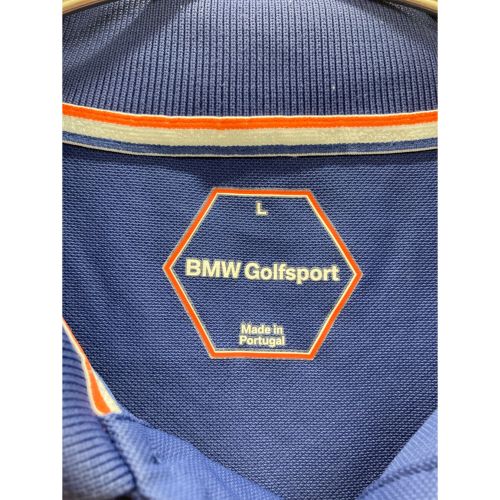 BMW Golfsport ポロシャツ メンズ SIZE EU L ネイビー×オレンジ