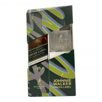 Johnnie Walker (ジョニーウォーカー) スコッチウィスキー 700ml グラスセット 15年 GREEN LABEL 未開封