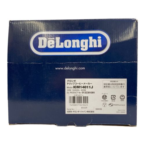 DeLonghi (デロンギ) ドリップコーヒーメーカー ICM14011J 2017年製