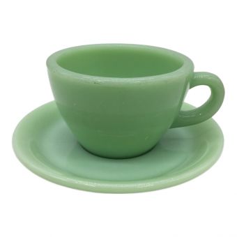 Fire King (ファイヤーキング) カップ&ソーサー キズ・ヨゴレ有 ジェダイ・エキストラヘビー