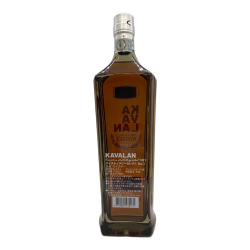 KAVALAN (カバラン) 台湾ウイスキー 700ml ディスティラリーセレクトNo.1 シングルモルト 未開封