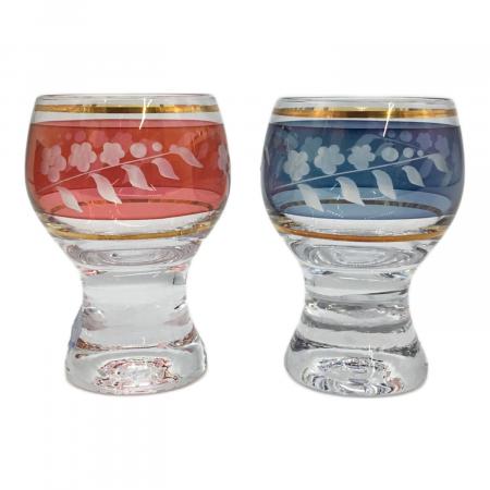 LASKA BOHEMIA GLASS ペアグラス 27480/40159/60 サケグラス 2Pセット