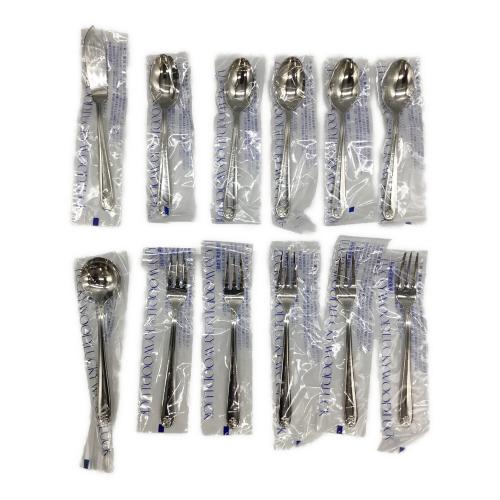 LUCKYWOOD (ラッキーウッド) カトラリーセット フォーク5P・スプーン5P・バターナイフ・スープスプーン